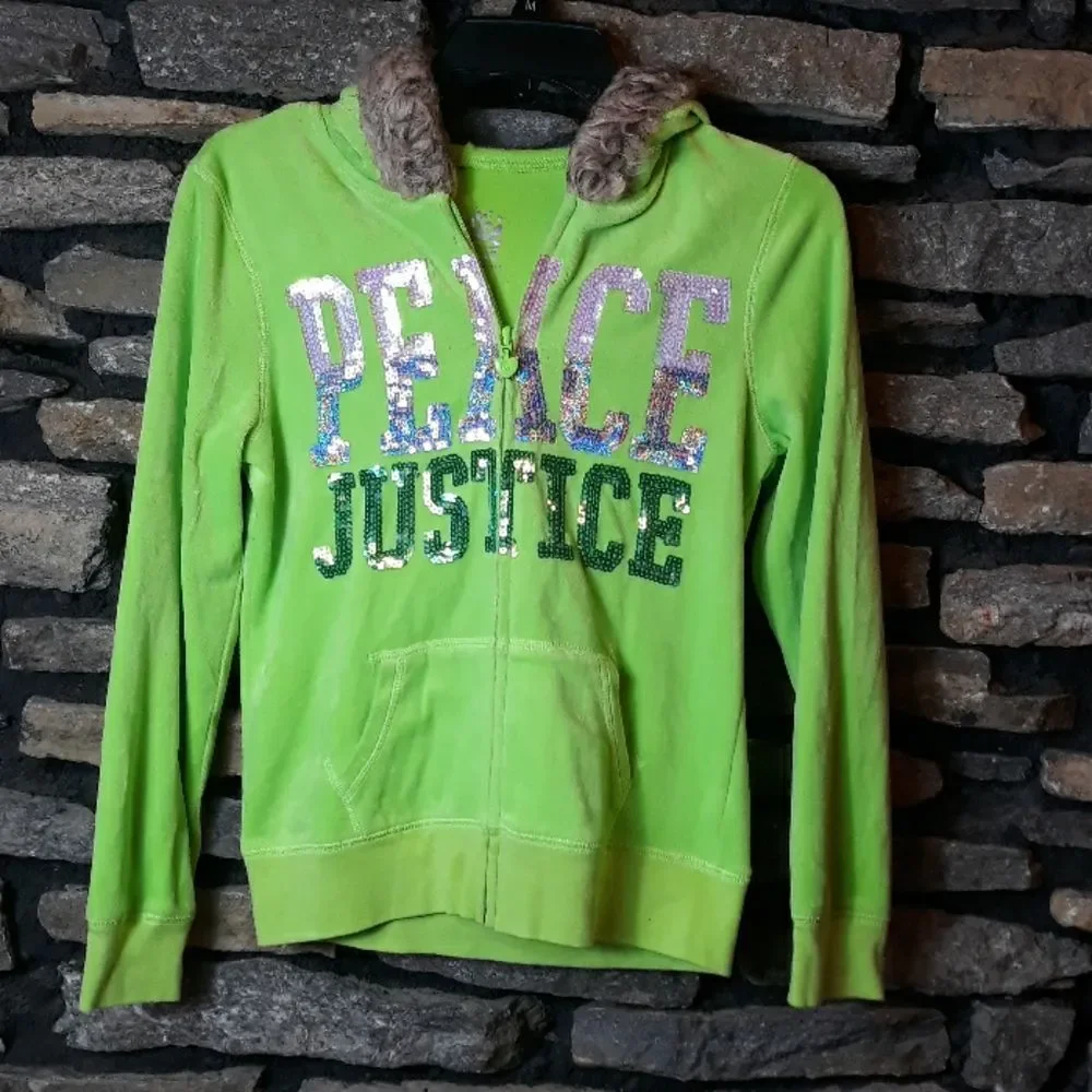 Bundle of 3 Justice zip up hoodie and sweater